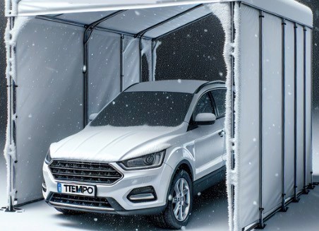 Installation d'abris d'autos - Chapiteaux Premium