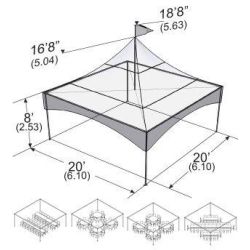 Chapiteau 20' x 20' - Chapiteaux Premium
