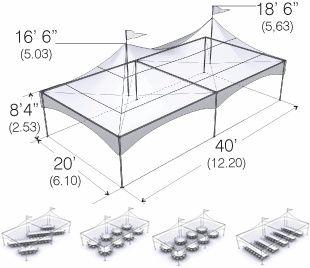 Chapiteau 20' x 40' - Chapiteaux Premium
