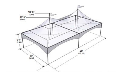 Chapiteau 20' x 50' - Chapiteaux Premium