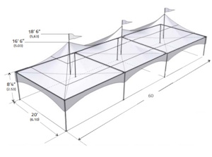 Chapiteau 20' x 60' - Chapiteaux Premium